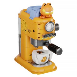 PANTASy 拼奇 加菲貓 懷舊咖啡機 收藏積木, 1盒, 多色