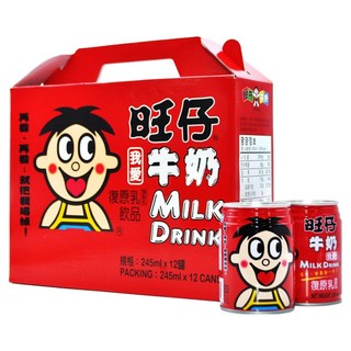 왕왕 왕자이 밀크드링크, 245ml, 12개