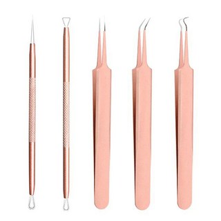 黑頭粉刺護理5件組 金色 多功能美容工具套裝, 1組