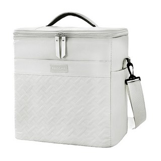 韓式優雅編織牛津布大容量保冷包 30 x 22 x 32cm, 高雅灰