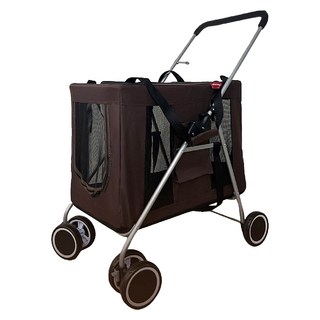 開放式寵物推車 DTC-810, 1台, 咖啡色