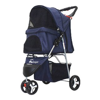 Doogo 寵物三輪推車, 藏青色, 1台