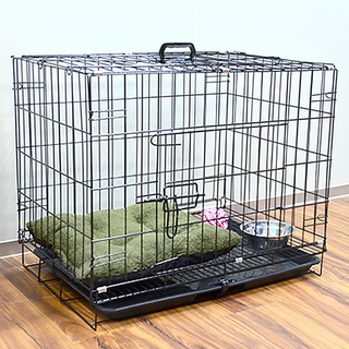 二尺寵物籠 精緻手提版, 黑色, 1個