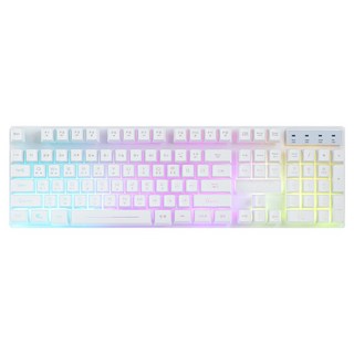 지클릭커 G3 Plus 레인보우 LED 유선 일반형 키보드, 화이트, G-CLICKER Rainbow LED G3-PLUS 104, 제조사축