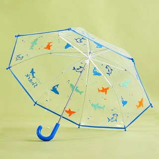Modern House 兒童用透明哈囉鯊魚雨傘