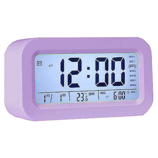 Reddot 紅點生活 全功能USB星期室溫報時鬧鐘, 香芋紫