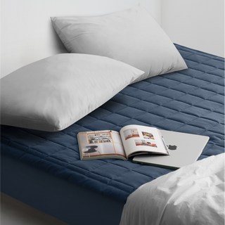 frante Soft Mood系列 抗菌固定帶薄床墊, 海軍藍