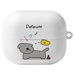 Imooi AirPods Galaxy Buds3 / Buds3 Pro 硬殼保護套 第7季, 1個, 單一商品, 汪汪白