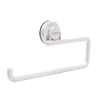吸盤式廚房紙巾收納架, 1個, 白色