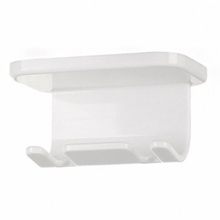 FaSoLa 創意吸頂牙刷架 雙鉤 免釘吸附 浴室收納, 7.6 x 5 x 4.1cm, 白色, 1個