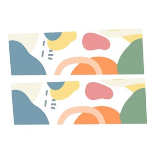 吸濕排汗運動毛巾, 2條, 幾何水彩