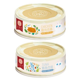 心頭肉 全齡貓 貓咪肉絲主食罐, 雞肉 + 鮪魚, 80g, 12罐