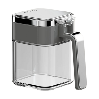 couselect 方圓玻璃調味罐 11.4 x 7.8 x 11cm 灰色, 1個