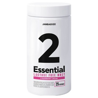 Jambaekee Essential 無乳糖乳清蛋白 草莓奶油口味, 750g, 1個