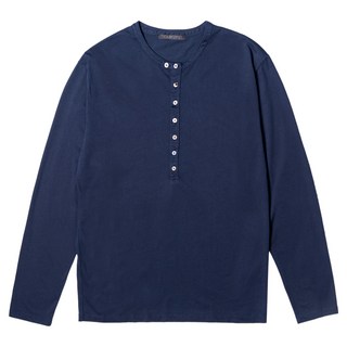 Gimos 男性亨利領長袖T恤