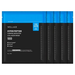WELLAGE 唯拉珠 超胜肽緊緻膠原蛋白面膜, 5片, 1片