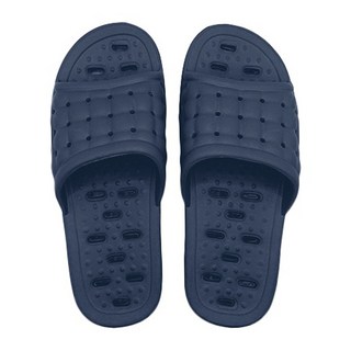 WUWU 復古排水浴室拖, 藍色, 1雙