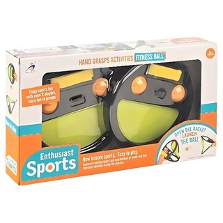 Reddot 紅點生活 親子休閒彈力手抓拋接球組 二拍四球款, 黃色, 1盒