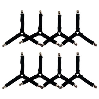 床單不亂跑 可調節固定夾 8個, 黑色