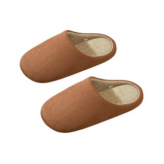 Home of flowers 繁花之家 簡約室內拖鞋 靜音防滑 素色無印風, 咖啡色, 1雙