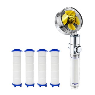 過濾蓮蓬頭 附濾芯 4個, 1組, 銀色 + 白色