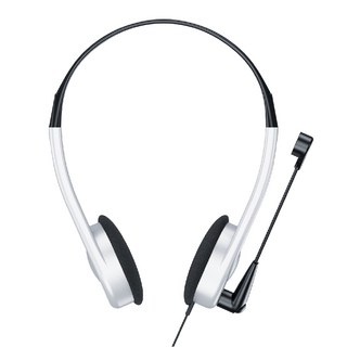 KTnet 廣鐸 HP15X頭戴式電腦耳機麥克風 65g, KTSEP321-HP15AUX, 銀色