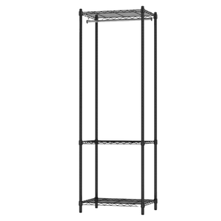 KI WISH 居家生活 輕型三層衣櫥架, 黑色