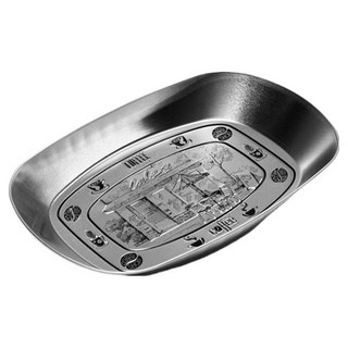 聰明女孩 復古托盤 馬口鐵茶几盤 盤子, 1個, coffee