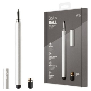 elago 原子筆/電容式觸控兩用筆, 銀色, 1個