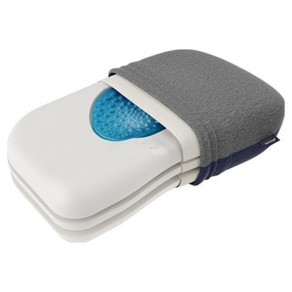 테크노젤 피지오 높이조절 메모리폼 쿨링 인체공학 베개, 그레이 + 네이비, 1개