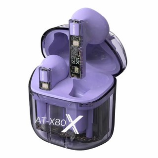 aiwa 愛華 半入耳式真無線藍牙耳機, AT-X80X-P, 紫色, 1組