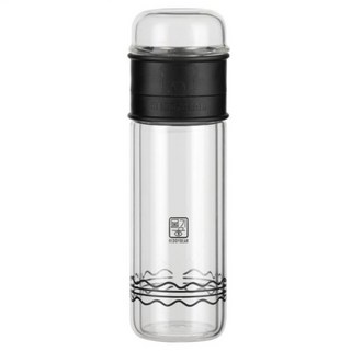 BEDDYBEAR 杯具熊 茶水分離雙層耐熱玻璃杯, 320ml, 1個, 波浪