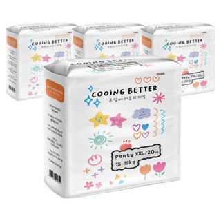 Cooing 베러 오리지널 팬티형 기저귀, 점보형(2XL), 80매