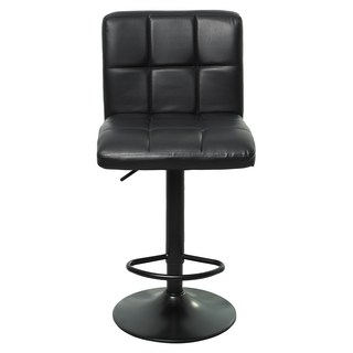 HABITY 舒適大坐墊腳踏居家吧台椅, 黑色, 可調節高度, 360度旋轉, 1個