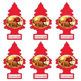 리틀트리 종이 차량용 방향제, 6개, 시나몬 애플