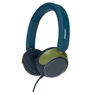 필립스 아동용 음량제한 오디오 공유 C타입 어댑터 유선 헤드폰 3.5mm, 크리스탈 틸, TAK2000