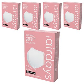 airdays Slim Fit鳥嘴型口罩 M KF94, 5盒, 10片, 白色