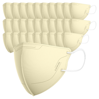LIVENS EVERPURE 鳥嘴型防沙塵口罩 (大型) KF94 米色 有效阻擋沙塵 花粉等汙染物, 1組, 100個