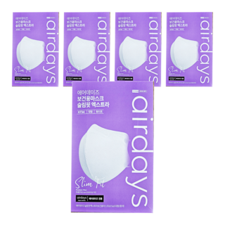 airdays Slim Fit 鳥嘴型口罩 XL KF94,5盒,10片,白色