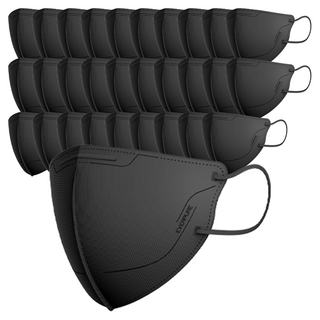 LIVENS EVERPURE 鳥嘴型防沙塵口罩 KF94大型 有效阻擋細微粉塵 舒適透氣, 黑色, 1組, 100個