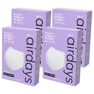 airdays Color fit鳥嘴型立體口罩 L KF94 4盒10片白色, 4盒, 10片, 白色