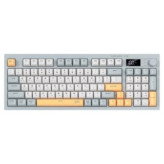 지클릭커 오피스프로 사일런스 M RGB 풀윤활 무소음 94키 LCD 블루투스 유무선 키보드, Navy Blue RC1, WK50, 제조사축