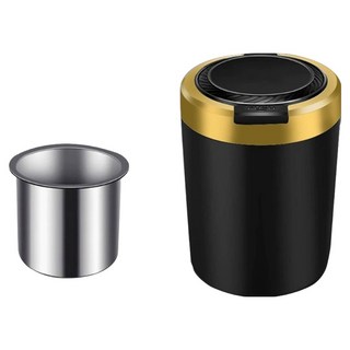 CRONICLE 一鍵式開啟 不卡中控臺 車用煙灰缸, 1個, 金色