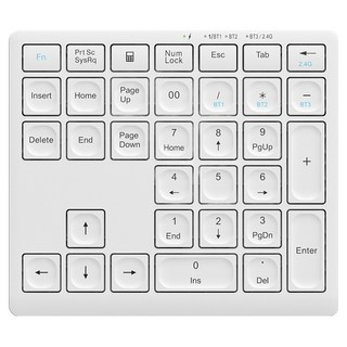 아이노트 멀티페어링 블루투스 무선 키패드, 화이트, KN10B, 제조사축