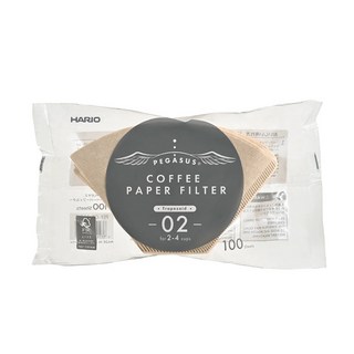 HARIO 好璃奧 原色台型02濾紙 2~4杯, 1包, 100張