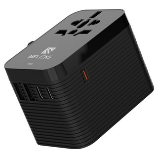 멜리언스 해외여행용 초고속 충전 멀티어댑터 블랙 PD35W_M2, 1개