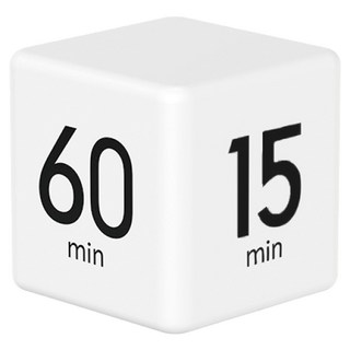 小麥購物 翻轉計時器 Y798 73g, 簡約白, 1個