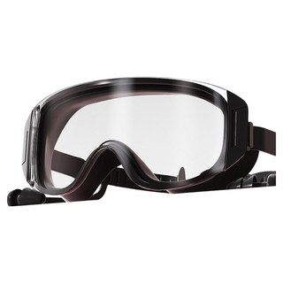 佑游 升級無邊框黑科技防霧成人泳鏡, 暗夜黑, 1個