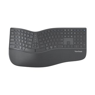 ViewSonic 優派 人體工學藍牙無線薄膜鍵盤, KW980, 黑色, 製造商軸
