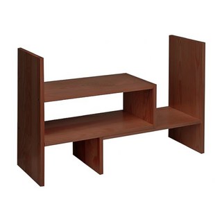 小麥購物 桌上置物架 C175 桌面收納 書架, 柚木, 1個